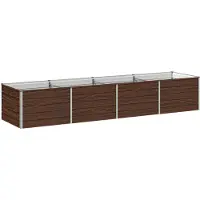 Syfax Hochbeet im Garten Schwarznuss 321 x 80 x 55 cm