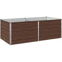 Syfax Hochbeet im Garten Schwarznuss 163 x 80 x 55 cm
