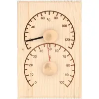 4Living Thermometer und Hygrometer für die Sauna, Kiefernholz
