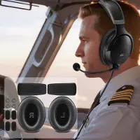 Markenlos Ersatzkit für Bose A30 Aviation Headset - Weiche Ohrpolster, Kopfband, Scrims und Mikrofon-Schaumstoffbezüge für Komfort und Geräuschisolierung