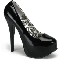 Bordello TEEZE-06 Damen Pumps von , Schwarz Lack , EU 40, US 10