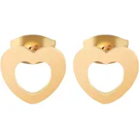 Adelia´s Paar Ohrstecker "Ohrringe – Ohrstecker Herz aus Edelstahl" Ideal zum Verschenken – schlicht und stilvoll