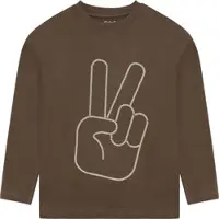 Minymo T-shirt LS chocolate chip (2502) 134