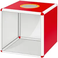 Merkloos Transparente Lotteriedose mit einem Einfüllöffnung von 10 cm
