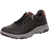 Waldlaufer H-Max Herren Schnürschuhe schwarz braun Glattleder Hirsch - Größe: UK 10
