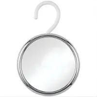 Merkloos Rasierspiegel Duschspiegel Wandspiegel - Ø 17 cm - Anti-Beschlag - Chrom - 360 Grad drehbar