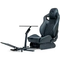 Dripio Gamingstuhl Cobra – Rennsitz, Kunstleder, verstellbar, schwarz