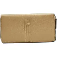 DrachenLeder Florence Leder Geldbörse Damen Portemonnaie helltaupe beige 10x19x2,5cm D2OPF105I3