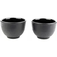 MPLCo One Teeschalen Gusseisen Schwarz 2er-Set 150 ml