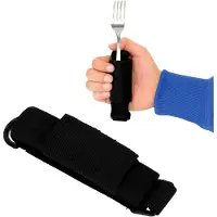 Markenlos Handschlaufe für Utensilien, Haltegurt für Esshilfen, Elastischer Griff für Senioren und Menschen mit Behinderungen