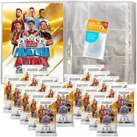 Topps Bundle mit UCC Match Attax Champions League 2026/27 Trading Cards - 1 Leere Sammelmappe + 20 Booster + exklusive collect-it Hüllen