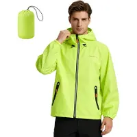 Merkloos Leichte, wasserdichte Herrenjacke mit Kapuze