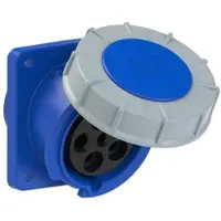 Pce 435-9fc CEE-Anbausteckdose schräg (100x107) 63A 5p 9h IP67 POWER TWIST 4359fc