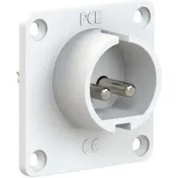 Pce 682-12v CEE-Anbaugerätestecker gerade 70x70mm 16A 2p 42VAC 50/60Hz IP44 TWIST 68212v