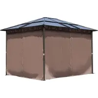 Selius Metallpavillon für den Garten – 3 x 3,6 Meter – Wasserdichtes Dach – Aluminiumrahmen