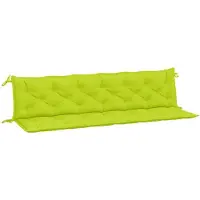 vidaXL Auflage für Hollywoodschaukel Set Sitzkissen und Rückenlehne für 2-Sitzer 3-Sitzer und 4-Sitzer Gartenbank aus Polyester mit Bindebändern Hellgrün 200 cm