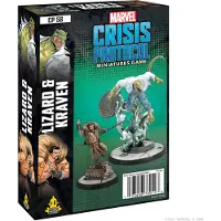 Asmodee Atomic Mass Games , Marvel Crisis Protocol: Character Pack: Lizard & Kraven, Miniatures Game, Ages 10+, 2+ Players, 45 Minutes Playing Time