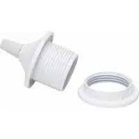 Kopp 214401048 Isolierstoff-Fassung, E27, mit Kappe, Farbe: weiß - 3 Stück