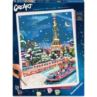 Ravensburger Malen nach Zahlen "CreArt, Weihnachten in Paris", bunt, Malvorlagen, KinderB:30cm H:40cm, Malen nach Zahlen, Made in Europe, B:30cm H:40cm
