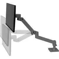 Ergotron Monitorarm LX Pro, für 1 Display bis 34″, neig-/schwenkbar, höhenverstellbar, Tischhalterung, VESA, Metall, dunkelgrau
