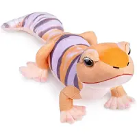 Merkloos Geflochtenes Plüsch-Gecko-Spielzeug – Orange, 40 cm