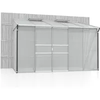 Pergart Vitavia, Aktionsangebot (inkl. 100 Euro Zubehör): Anlehn-Gewächshaus "Osiris 6500", aluminium eloxiert, 6,5 m², 6 mm HKP