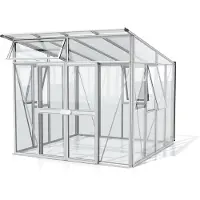 Pergart Vitavia Gewächshaus "Aura 7800" aluminium 7,8 m² 3 mm ESG, 10 mm HKP