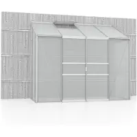 Pergart Vitavia, Anlehn-Gewächshaus "Styx 3300", aluminium eloxiert, 3,3 m², 4 mm HKP