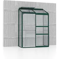 Vitavia Anlehngewächshaus "Styx 900", grün (smaragdgrün), B:131cm T:65cm, Gewächshäuser, Anlehngewächshaus