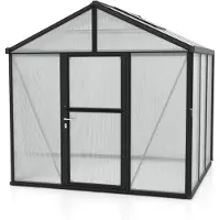 Pergart Vitavia, Aktionsangebot (inkl. 100 Euro Zubehör): Gewächshaus "Zeus 6200", schwarz, 6,2 m², 10 mm HKP