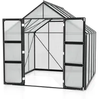 Pergart Vitavia Gewächshaus "Domus 6700" schwarz 6,7 m² 4 mm HKP