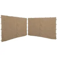 Selius 2 Seitenwände aus Kunststoffplatten mit UV-Schutz für ein Pavillon von 3x4 Metern, Farbe: Beige, RAL 1001