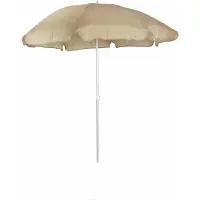 Merkloos Aluminium-Gartenschirm, Durchmesser 200 cm, Farbe: Beige (Camel)