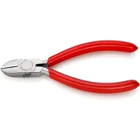 Knipex 76 03 125 Seitenschneider für Elektromechaniker mit Kunststoff überzogen verchromt 125 mm