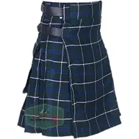Markenlos Utility-Kilt für Herren aus Acrylwolle mit Lederriemen