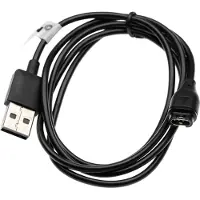 VHBW USB Ladekabel kompatibel mit Garmin Venu 2S, 2, Sq Music, SQ Smartwatch Fitnesstracker - Ladestation Schwarz, 100 cm