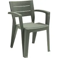 Dmora Gartenstuhl Oberon, Gartensitz, Outdoor-Stuhl, Outdoor-Sessel, Italy, 60x58 h79 cm, Grün