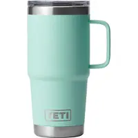 Yeti Rambler Travel Mug 20oz Stronghold Lid, Seafoam, Thermos Reisebecher mit Deckel, 591 ml
