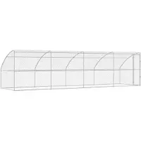 vidaXL Hundekäfig 4 stk. Silber 8 x 2 x 2 m Verzinkter Stahl
