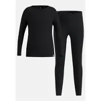 Odlo - Thermo-T-Shirt und -Tights Set - Merino 200 Set Long Kids Black aus Wolle - Kindergröße 140 cm - schwarz