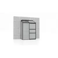 Pergart Vitavia Anlehn-Gewächshaus "Styx 900" schwarz 0,9 m² 4 mm HKP
