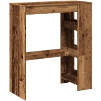 vidaXL Bartisch mit Regal Altholz-Optik 90x40x103,5 cm Holzwerkstoff