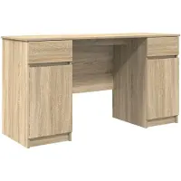 vidaXL Schreibtisch Sonoma-Eiche Holzwerkstoff 140 x 49 x 76 cm