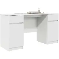 vidaXL Schreibtisch Weiß Holzwerkstoff 140 x 49 x 76 cm