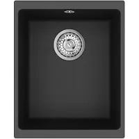 vidaXL Waschbecken 80% Quarz und 20% Harz 530 x 460 mm Schwarz