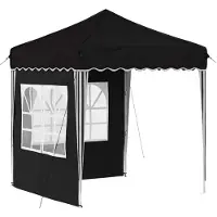 vidaXL Pop-up Partyzelt 195 x 195 x 245 cm Schwarz Oxford-Stoff