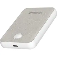 Otterbox Powerbank "Wireless PowerBank für MagSafe 5K MAH (7.5W)", beige (weiß), 3,7 V 5.000mAh, Akkumulatoren, Powerbank