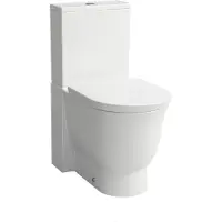 Laufen The New Classic Stand-WC Kombination, Tiefspüler, spülrandlos, H8248587570001, Farbe: Snow (weiß matt)