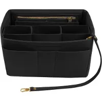 Merkloos Organizer für Handtaschen mit mehreren Fächern, in Schwarz