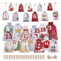 Merkloos Adventskalender zum Selbstbefüllen mit 24 Fächern